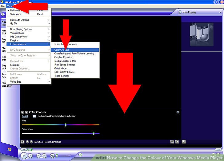 how to get ambience visualization in windows media player